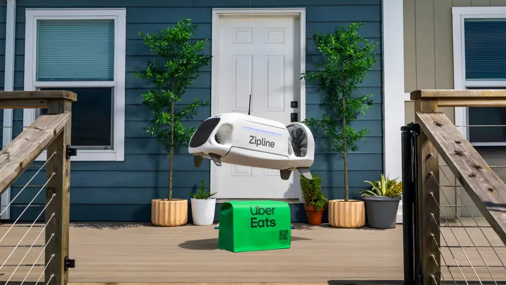 Uber fecha parceria com Zipline para entregas por drone